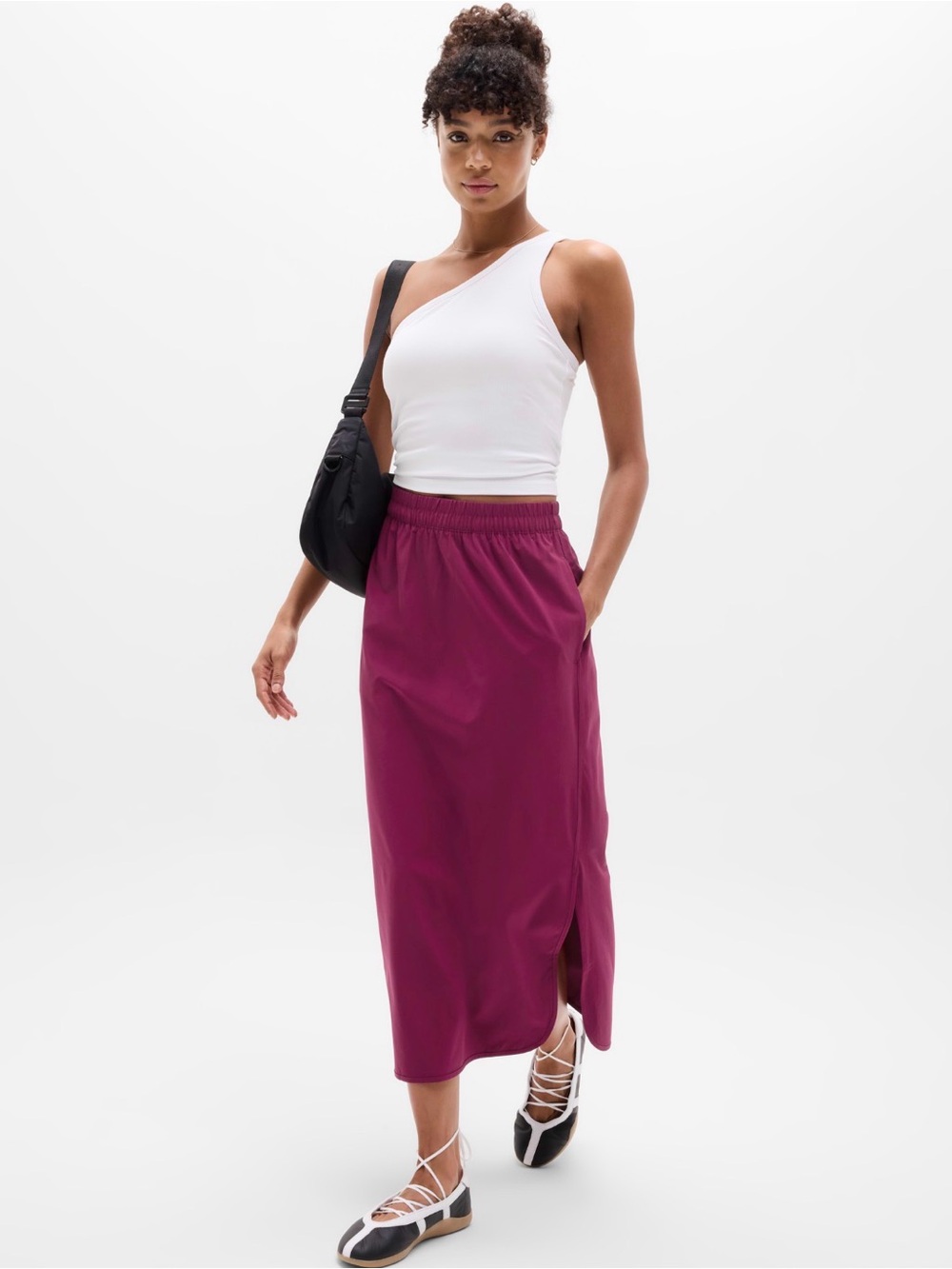 NWT Athleta Journey Maxi Wildberry Skirt Sz Large (#869637)